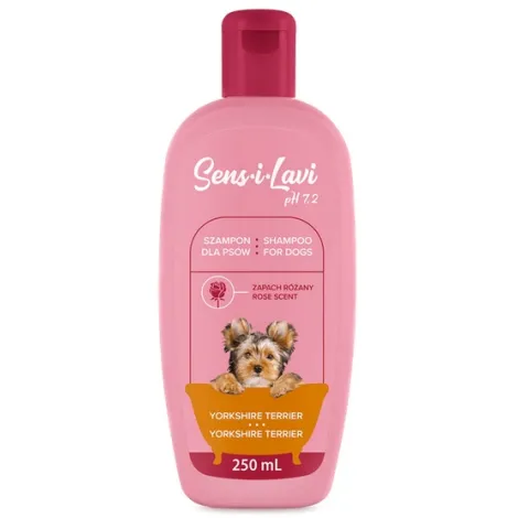 szampon yorkshire terrier 250ml. DermaPharm Sens-i-Lavi,  szampon dla psów długowłosych, szampon do sierści yorka, pielęgnacja yorka, kosmetyki dla yorka, szampon dla małych psów,