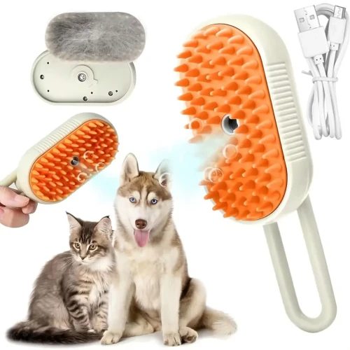Szczotka parowa dla psa kota do pielęgnacji sierści grzebień,parowy trymer, szczotka do pielęgnacji psa, grooming dla psa, narzędzie do pielęgnacji sierści, usuwanie kołtunów.