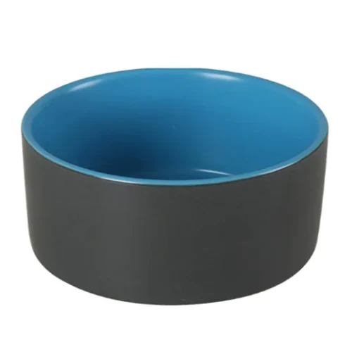 Miska dla psa, kota ceramiczna czarny niebieski 400ml, miska dla psa, ceramiczna miska dla psa, miska na karmę dla psa, miska na wodę dla psa, akcesoria dla psa, ciężka miska dla psa, miska na suchą karmę, miska na mokrą karmę, miska dla szczeniaka
