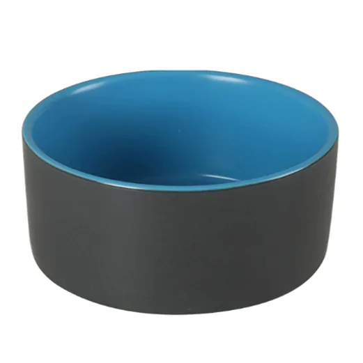 Miska dla psa, kota ceramiczna czarny niebieski 400ml, miska dla psa, ceramiczna miska dla psa, miska na karmę dla psa, miska na wodę dla psa, akcesoria dla psa, ciężka miska dla psa, miska na suchą karmę, miska na mokrą karmę, miska dla szczeniaka