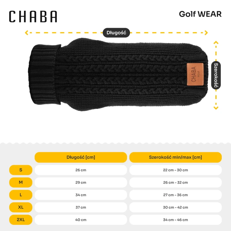 Tabela wymiarów sweter dla psa, golf dla psa, sweter dla psa, ubranka dla psa z golfem, ciepły golf dla psa, sweterek dla psa małej rasy, golf dla yorka, golf dla chihuahua, elegancki sweter dla małego psa, odzież dla psów, ubranka dla małych ras